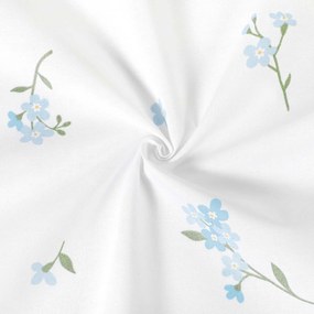 Goldea okrúhly obrus 100% bavlnené plátno - nezábudky Ø 100 cm