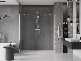 Mexen Velar Duo, posuvné dvere do otvoru 170x200 cm, 8mm číre sklo, chrómový profil, 871-170-000-02-01