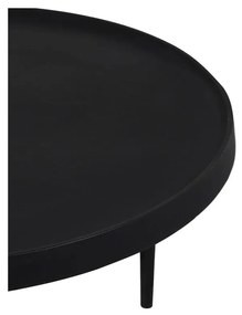 Čierne okrúhle konferenčné stolíky v súprave 2 ks ø 75 cm Tobias – Light &amp; Living