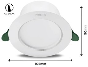 Philips Diamond Cut LED svetlá 10,5 cm 2,2 W 830