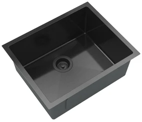 Gamma Gamma, 1-komorový nerezový drez 540x440x210 mm, čierna, GMA-S5444-BK