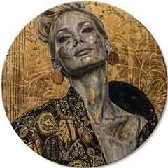 Okrúhle obrazy s akrylom Kráľovský pohľad