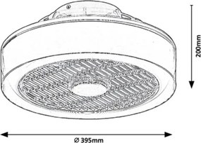 Rabalux - LED Stmievateľné stropné svietidlo s ventilátorom LED/30W/230V + DO