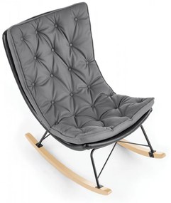 Hojdacie kreslo INDIGO 75 cm šedé/čierne