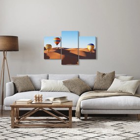 Obraz - lietajúce balóny v púšti (90x60 cm)
