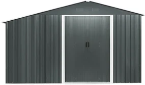 Záhradný domček s drevníkom BestBerg ZDD-6A / 6 m² / 322 x 196 x 196 cm / šedá
