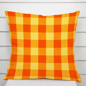 Biante Bavlnená obliečka na vankúš Olivia OL-003 Oranžovo-žltá kocka veľká 50 x 70 cm