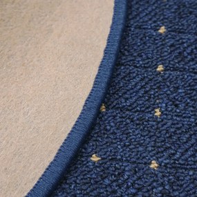 Condor Carpets, Kusový koberec Udinese modrý kruh, 100x100 (priemer) kruh, šedá, chodba / predsieň