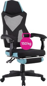 Kancelárske kreslo Jarak 884H-L036 (čierna + neo mint). Vlastná spoľahlivá doprava až k Vám domov. 1075437