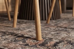 Dizajnová jedálenská stolička Wadeline II krémová / prírodná hnedá