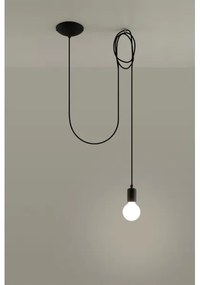 Sollux SL.0369 - Luster na lanku EDISON 1 1xE27/60W/230V pavúk čierna