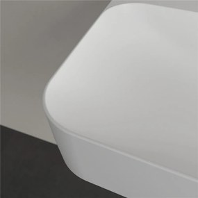 VILLEROY &amp; BOCH Finion závesné umývadlo s otvorom, bez prepadu, 800 x 470 mm, Stone White, s povrchom CeramicPlus, 416881RW
