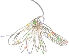 DECOLED Svetelná reťaz LED na batérie, farebná, 20 diód, 2,3 m