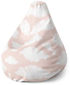 Sablio Sedací vak Pear Oblaky - 70 x 95 x 15 cm