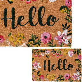 Vonkajšia rohožka Hello Flowers, 60x40 cm