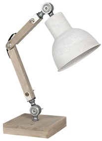 Dreveno-kovová stolná lampa Amaury - 15 * 15 * 47 cm E27 / max 1 * 60W