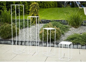 STOJAN NA KVETINÁČ SIMPLE 40X24X24 CM BIELA