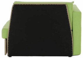 Tempo Kondela Rozkladacie kreslo, zelená/béžová, ľavá, KUBOŠ