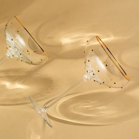 Pohár na stopke PEDRA s bodkami 763298 260 ml