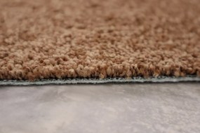 Vopi, AKCIA: 133x182 cm Metrážny koberec Capri medený - neúčtujeme odrezky z role, šíře, hnedá, ab (mriežka), chodba / predsieň