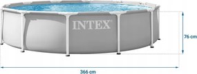 Bazén s rámovou konštrukciou 8v1, 366x76cm | INTEX