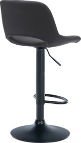 Barová stolička Camden - koženka, čierny rám - Čierna
