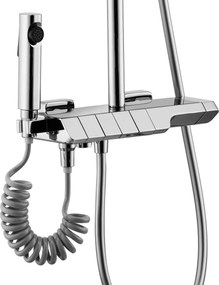 Rea Rob, sprchový set s termostatickou batériou a bidetovou spŕškou, chrómová, REA-P6626