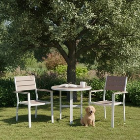 MultiGarden Sada 2 záhradných stoličiek HDPE oceľ - biela MultiGarden