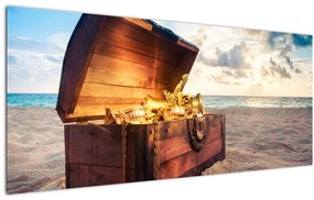 Obraz - Poklad na pláži (120x50 cm)