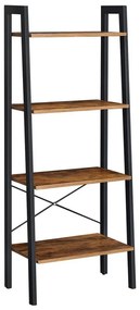 Knižnica NAVARO hnedá/čierna