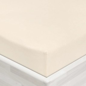 Jersey napínacie prestieradlo JR-002 Smotanové 100 x 200 - výška 20 cm