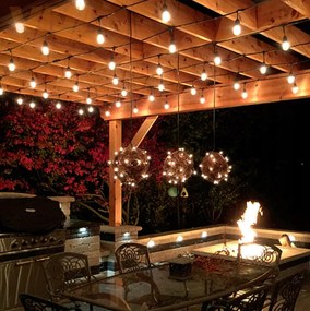 ZÁHRADNÁ SVETELNÁ REŤAZ 10m 10xE27 Sada s LED žiarovkami IP44