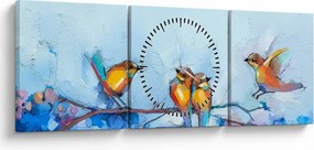 Obraz - Prebudenie prírody (s hodinami) (90x30 cm)