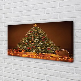 Obraz na plátne Vianočné osvetlenie dekorácie darčeky 100x50 cm