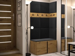 Predsieň Tovenaz I (dub artisan + čierna) . Vlastná spoľahlivá doprava až k Vám domov. 1104750