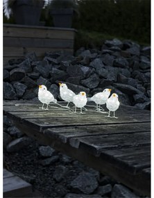 Vianočná vonkajšia dekorácia Vtáčiky, 40 LED, 5 ks