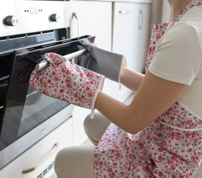 Bontis Darčekové balenie kuchynských chňapiek a zástery - Sivá / bodky