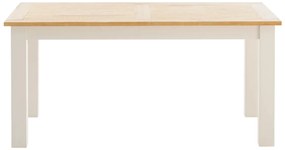 furniture-nabytek.cz - Masívny jedálenský stôl Capera z borovice a MDF, lakovaný, biela/hnedá – 160x90 cm