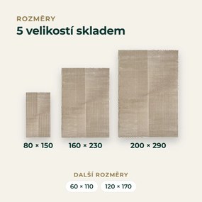 Angel Carpet, Kusový koberec Zafiro 19 Gold, 60x110, žltá, kancelária