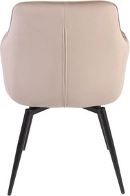 SI Služba Velvet Chair tmavá béžová