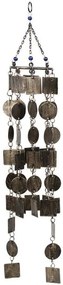 Bronzovo-čierna kovová závesná zvonkohra Chimes - 68cm
