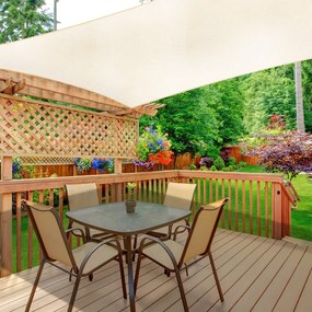 ModernHome Štvorcová nepremokavá plachta, strieška 3x3m ModernHome - béžová