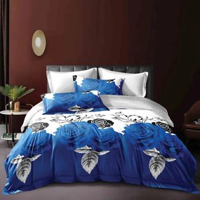 Bavlnené posteľné obliečky 7-dielne Blue Rose R3000