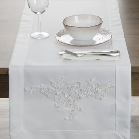 BEHÚŇ NA STÔL TULIA 40X140 CM BIELA