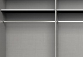 Šatníková skriňa Bern, šírka 313 cm/výška 208 cm, biela/dub artisan