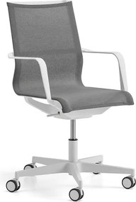 Konferenčná stolička ENFIELD, biela/taupe