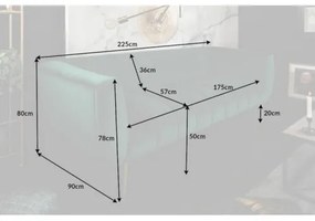 Sedacia súprava 40404 225cm Noblesse Zamat Smaragdovozelená - Komfort-nábytok