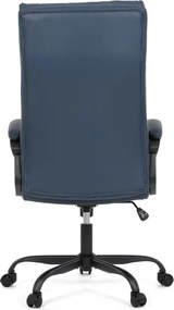Kancelárske kreslo PEDRO — ekokoža, modrá
