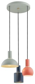 Argon 1479 - Luster na lanku SINES 3xE27/15W/230V zelená/modrá/oranžová