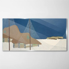 Sklenený obraz Abstrakcia obloha snehovej chaty
